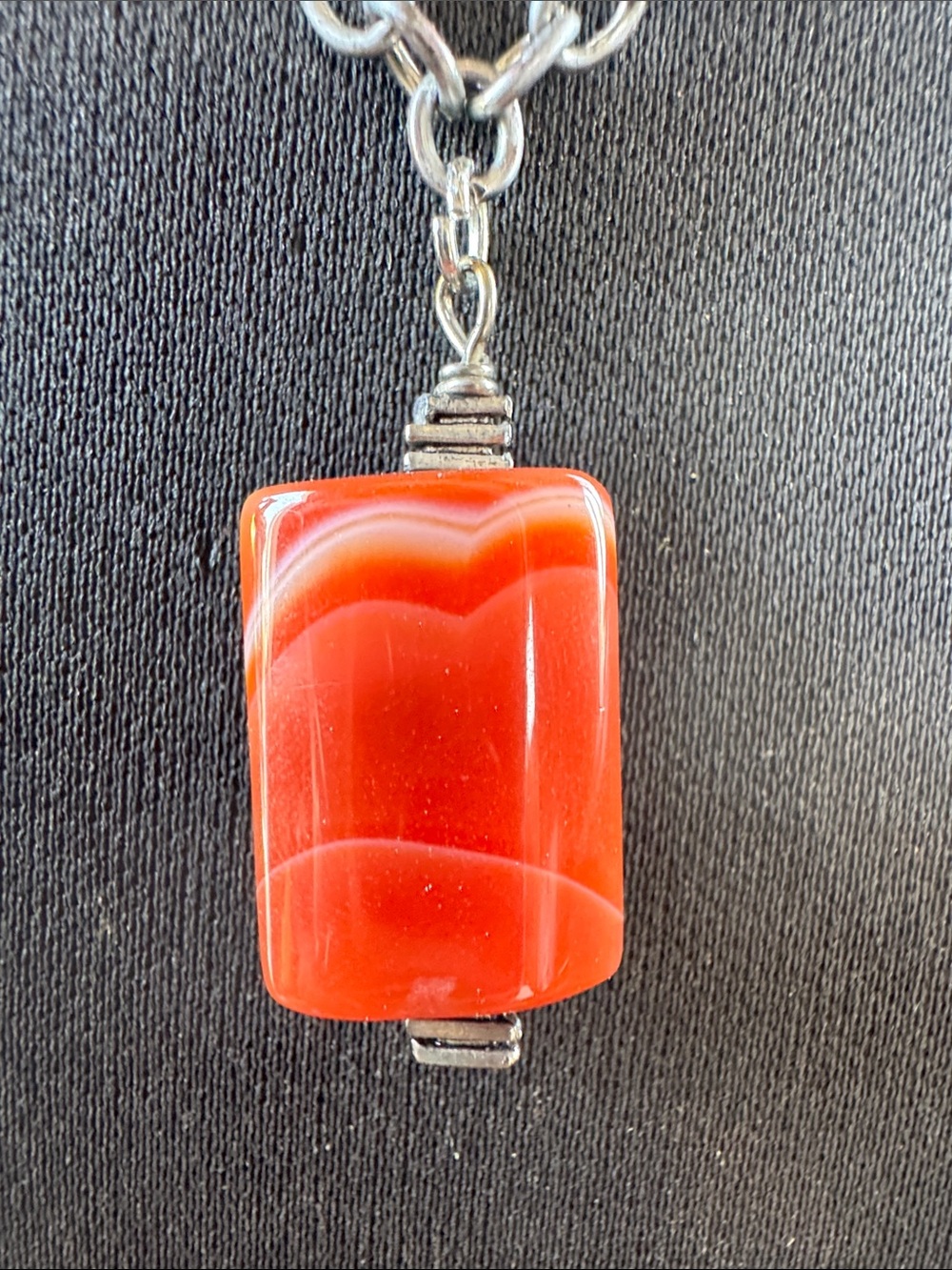 carnelian  stone necklace